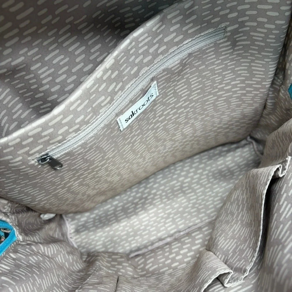 SAKROOTS Backpack Bag Canvas Boho Southwestern Artsy Colorful‎ EUC